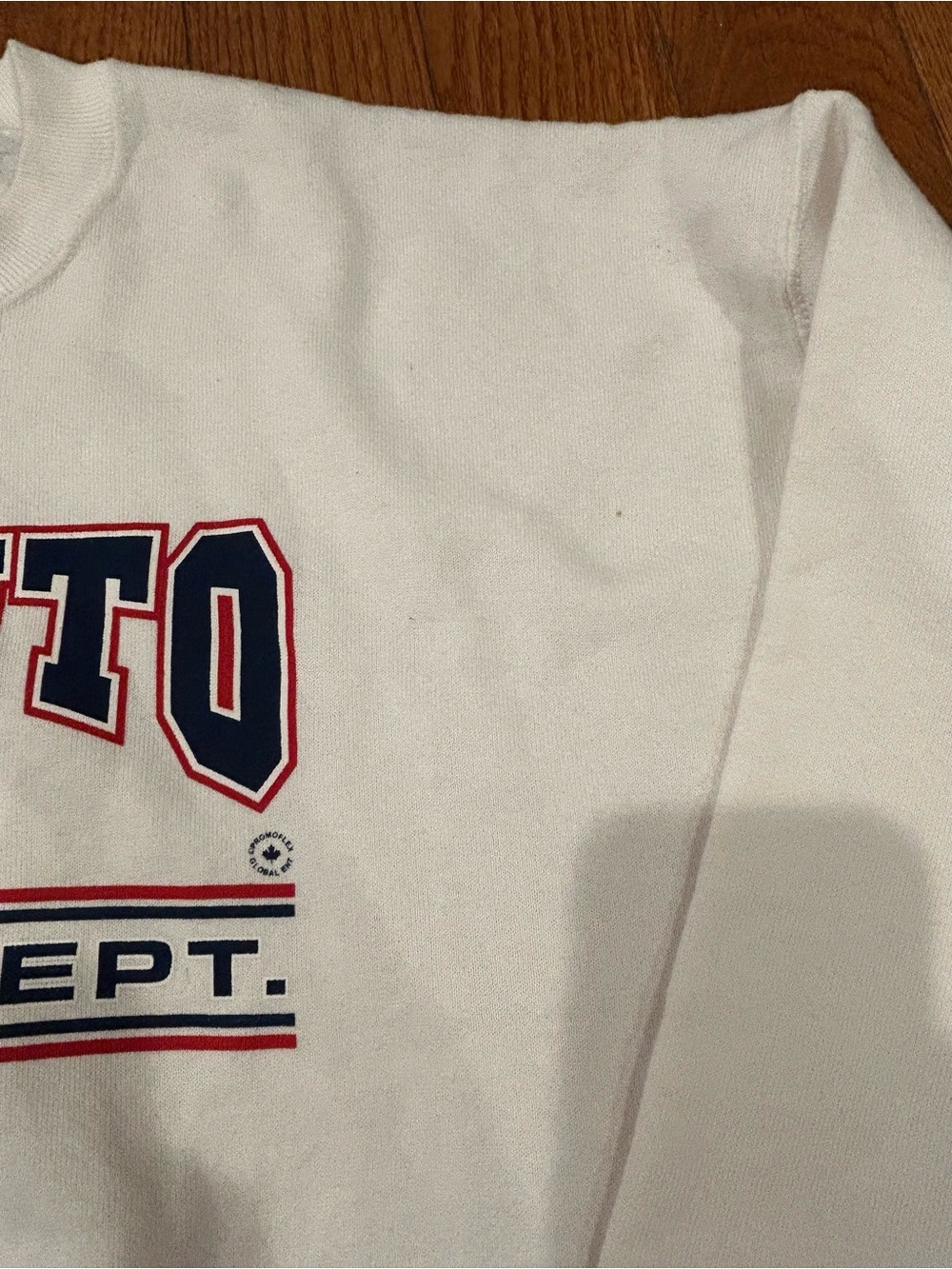 Toronto Athletic Dept Sweatshirt Mens XL White Fruit of the Loom Pullover Vtg - Picture 8 of 9